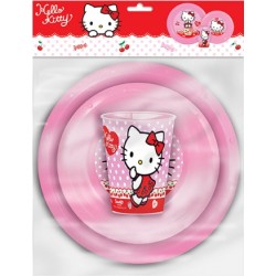 Vajilla Plástico Hello Kitty