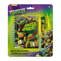Set Libreta Con Bolígrafo Tortugas Ninja