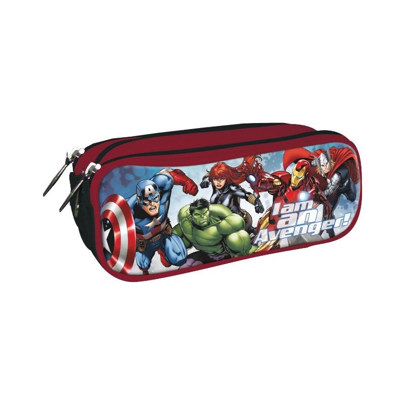 Rotuladores ... Rojo Multicolor Pisos con Contenido: Lápices Estuche 3 Cremalleras Marvel Avengers Infinity War 